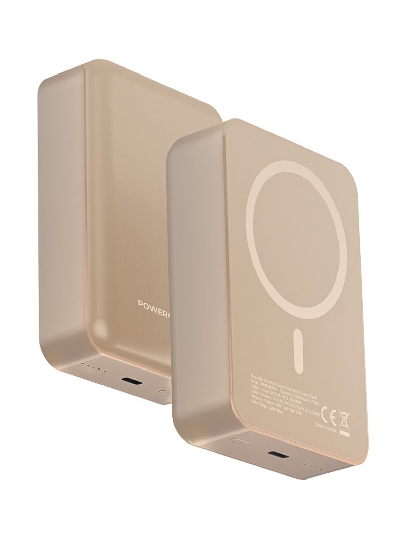 باورولوجي باور بانك 20000mAh، باور بانك MagSafe، شاحن محمول لاسلكي مع شحن سريع، حزمة بطارية مع مخرج لاسلكي 15W وشحن سلكي PD 20W للهواتف المحمولة لأجهزة iPhone 12-17، سامسونج - Image 1